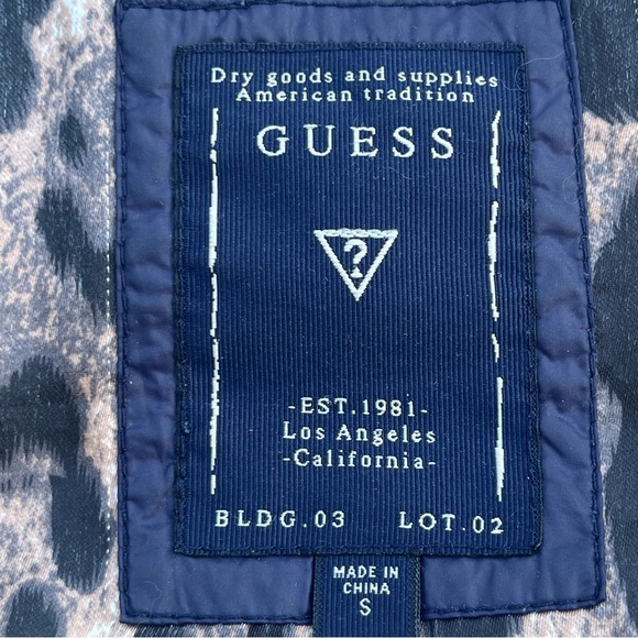 Guess Blue Quilted Puffer Nylon Jacket - Picture 6 of 16